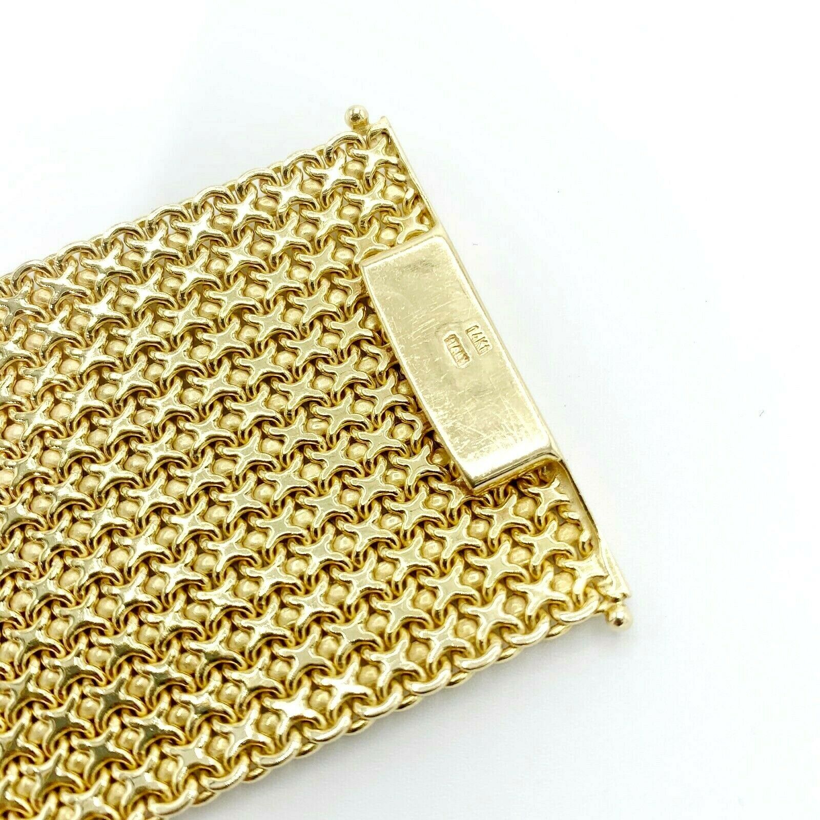 Buy 14K Italian Gold Bracelet, Yellow Gold, High Polished, Flexible,  Elegant Statement Piece Bracelet Online in India - Etsy