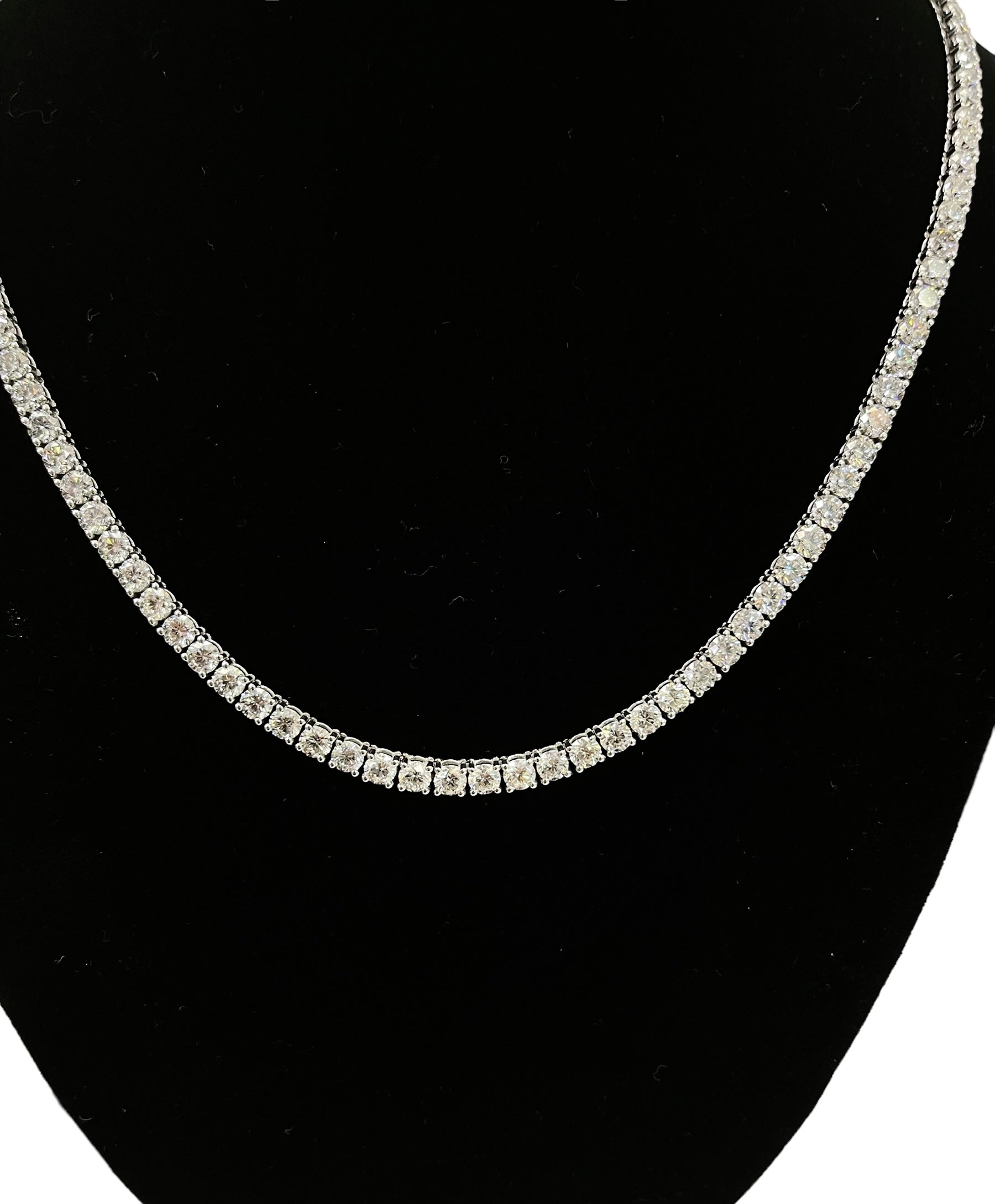 3/4/5/6mm Simulated Diamond Ice Out Tennis Chain Necklace 14k White Gold  Finish | eBay