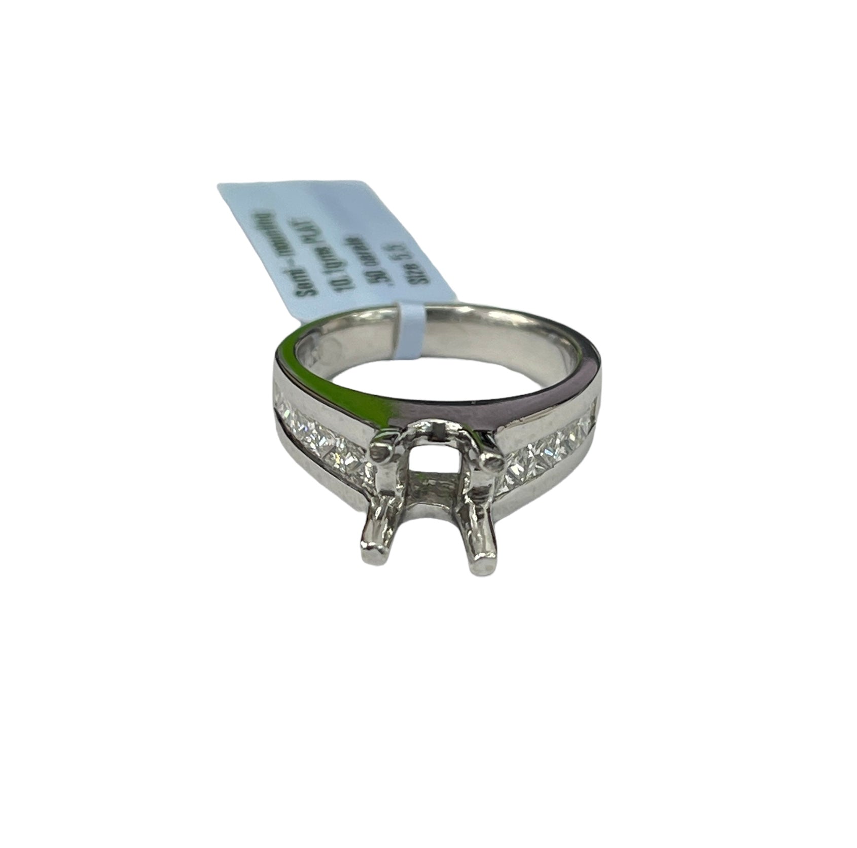 4 Prong Semi-Mounting Diamond Ring Platinum