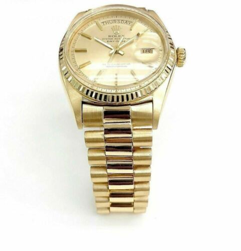 Rolex Day Date President Watch 18 Karat Yellow Gold 36MM Ref # 1803 Circa 1968