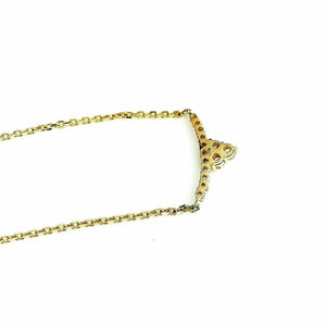 0.68 Carat Custom Made 18K Gold Diamond Pendant w 18K Gold Adjustable Chain