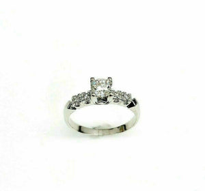 Antique Platinum Diamond Wedding Ring Circa 1950's 0.55 Carat t.w.