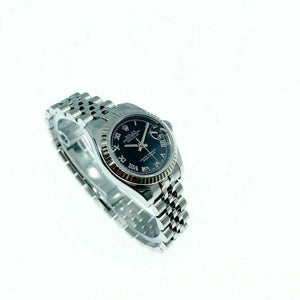 Rolex 26MM Lady Datejust 18 Karat White Gold Stainless Steel Watch Ref #179474