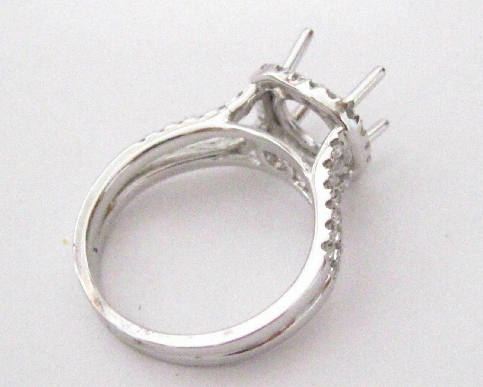4 Prongs Semi-Mounting for Round or Cushion Diamond Ring Engagement 14k