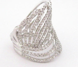2.55 TCW Round Brilliant Huge Hallow Diamond Ring Size 7 G VS1 18k White Gold