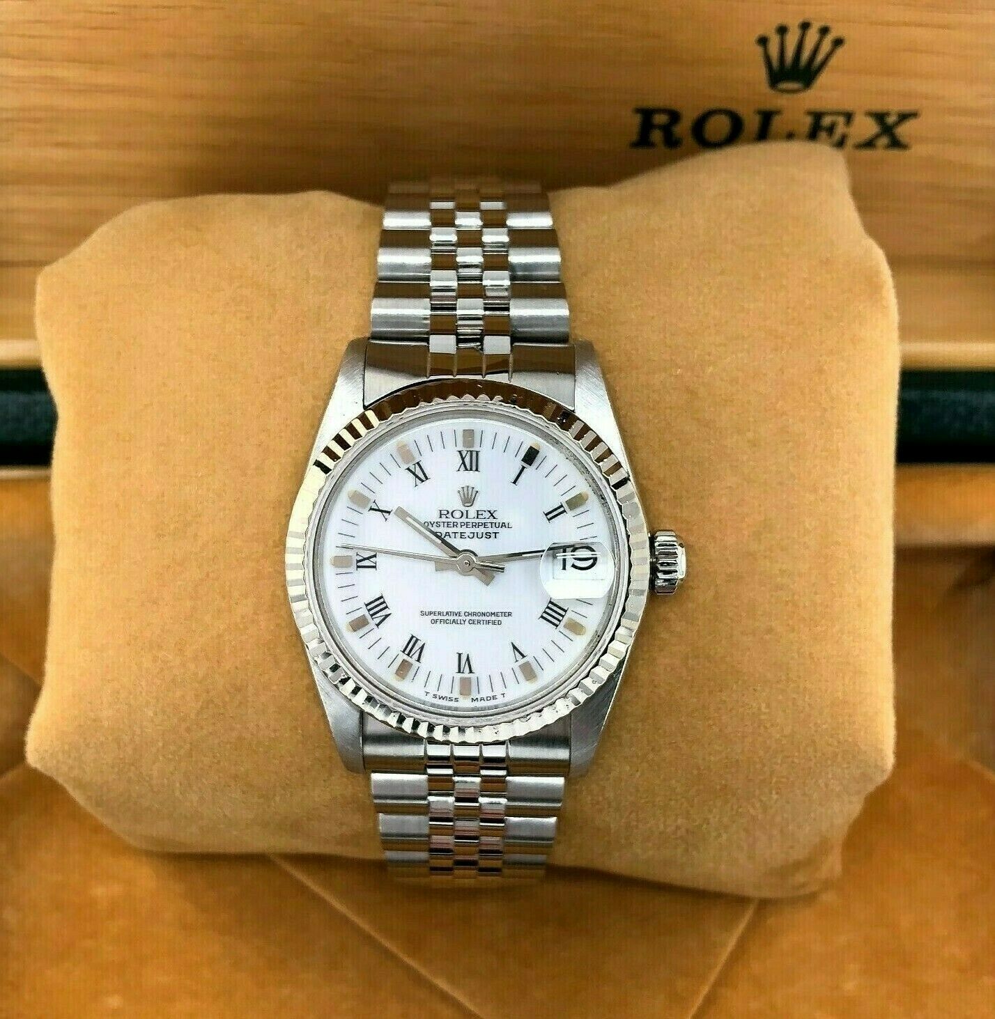 Rolex 31MM Lady's Jubilee Datejust Watch 18K White Gold/Stainless Ref # 68274