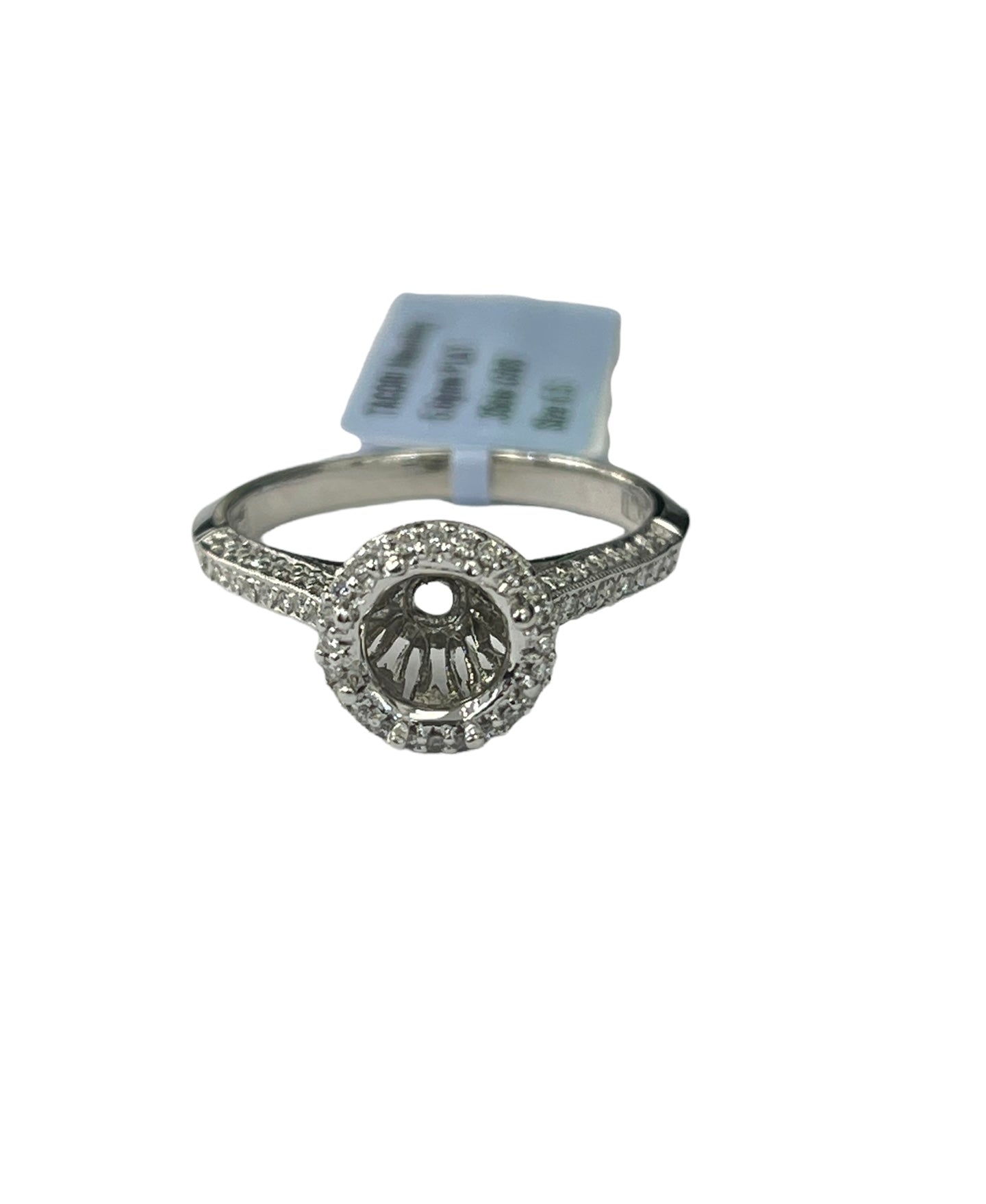 TACORI Signed 4 Prong Semi-Mounting Diamond Ring Platinum