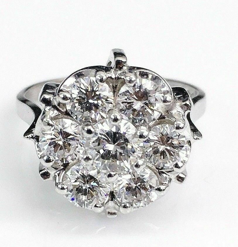 1.85 Carats t.w. Diamond Wedding/Anniversary Ring 14K Gold G VS Extra Sparkly