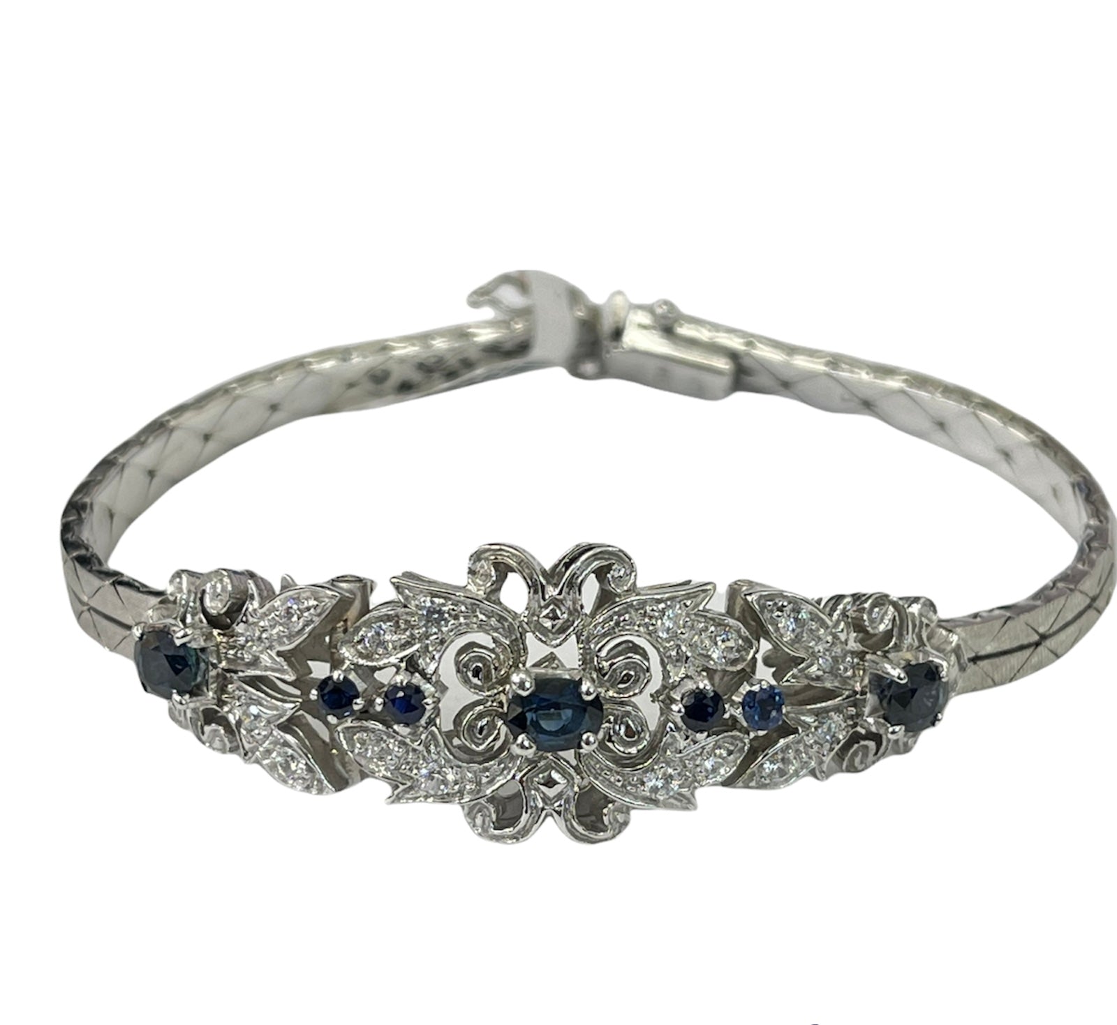 Sapphire Classic Diamond Bracelet White Gold 18kt