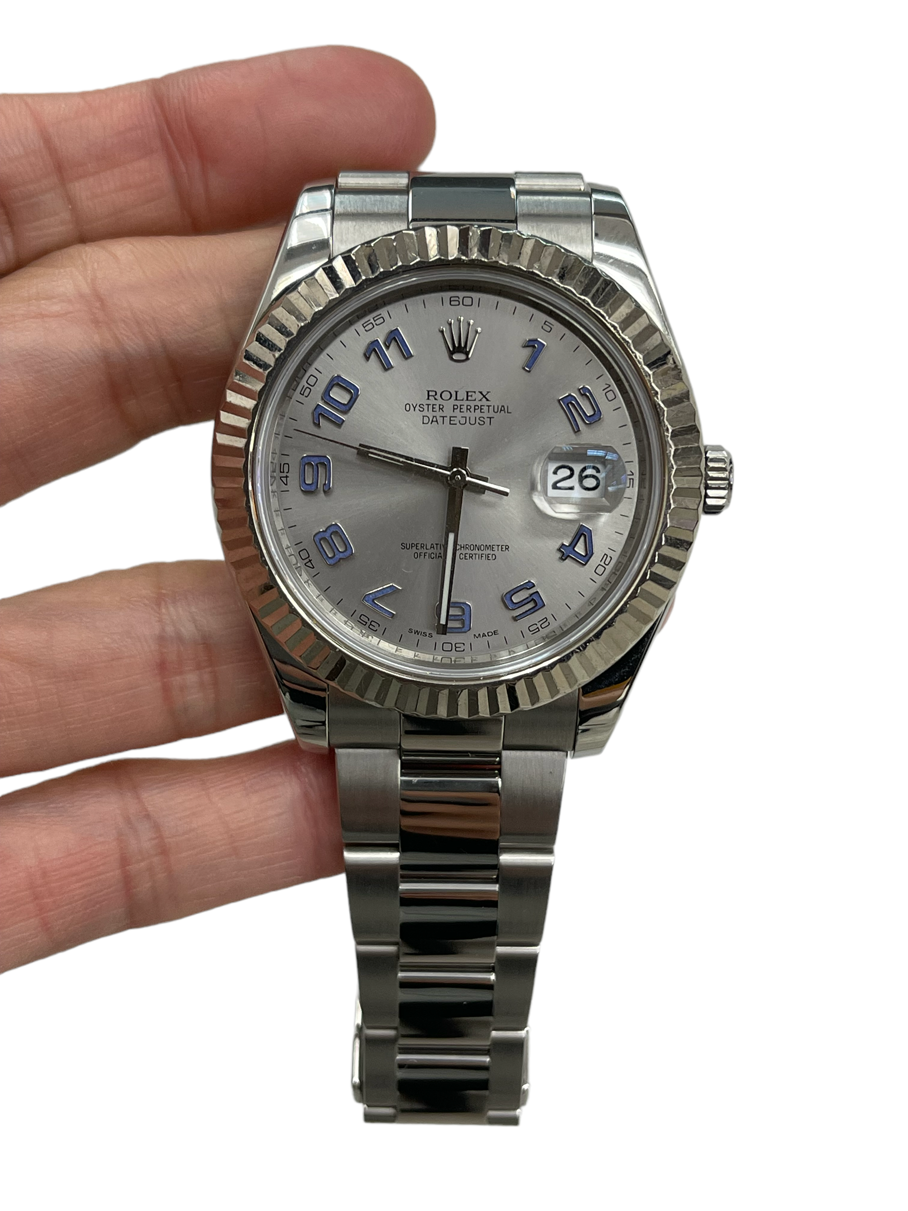 Rolex 41MM Datejust II Factory Dial Watch Stainless Steel Ref 116334