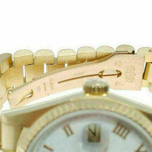Rolex Day Date Presidential 18038 White Dial Yellow Roman 18k Yellow Gold