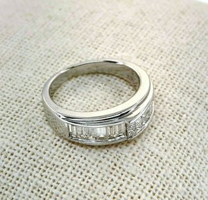 0.72 Carats G VS Diamond Invisible Set Anniversary/Wedding Ring 14K Gold