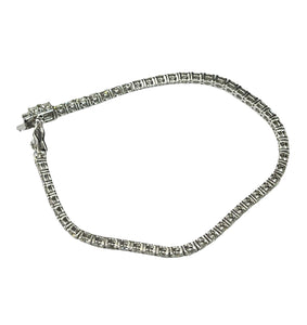 Diamond Tennis Bracelet Round Brilliants White Gold 5.28 Carats
