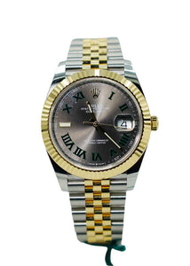 Rolex 41MM Datejust II Watch 18K Yellow Gold Stainless Steel Ref 126333 Card