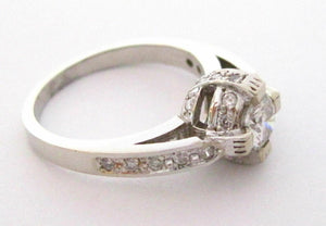 .83 TCW Round Brilliant Cut Diamond Cocktail Ring Size 7.5 G SI1 14k White Gold