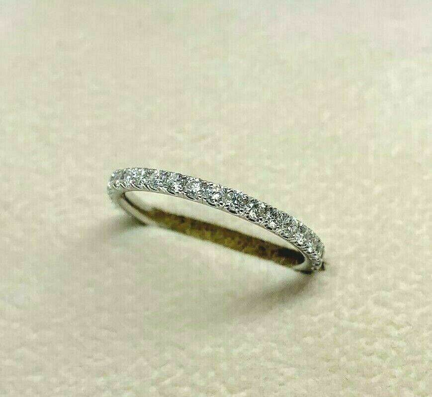 0.87 Carat t.w. Diamond Stack/Wedding Ring 14K White Gold Diamonds Go Down 75%