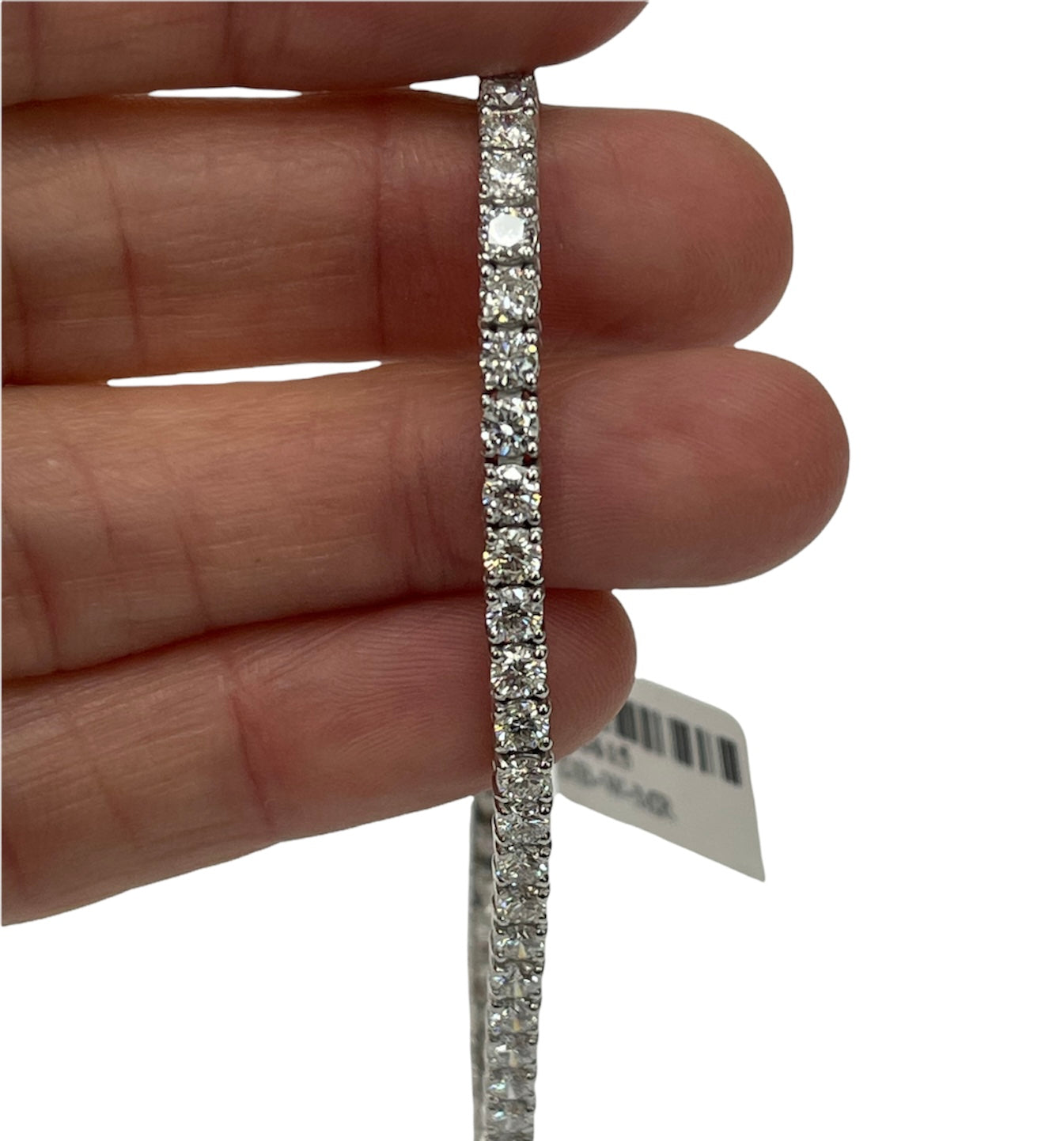 4.73 Carats Diamond Tennis Bracelet Round Brilliant 14K White Gold