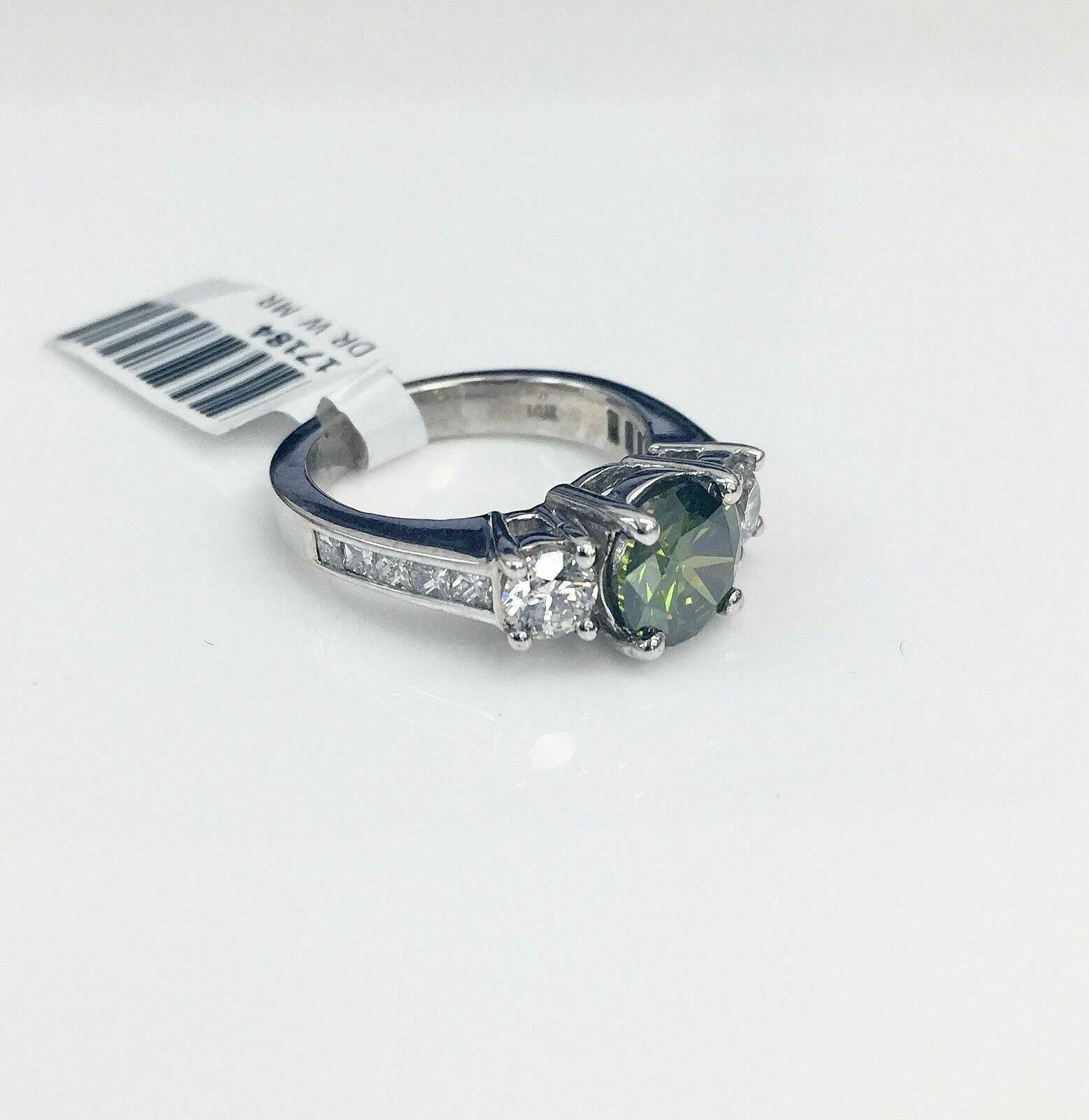 2.88 Carats t.w. Diamond Anniversary/Engagement Ring 1.78 Center Diamond 14K