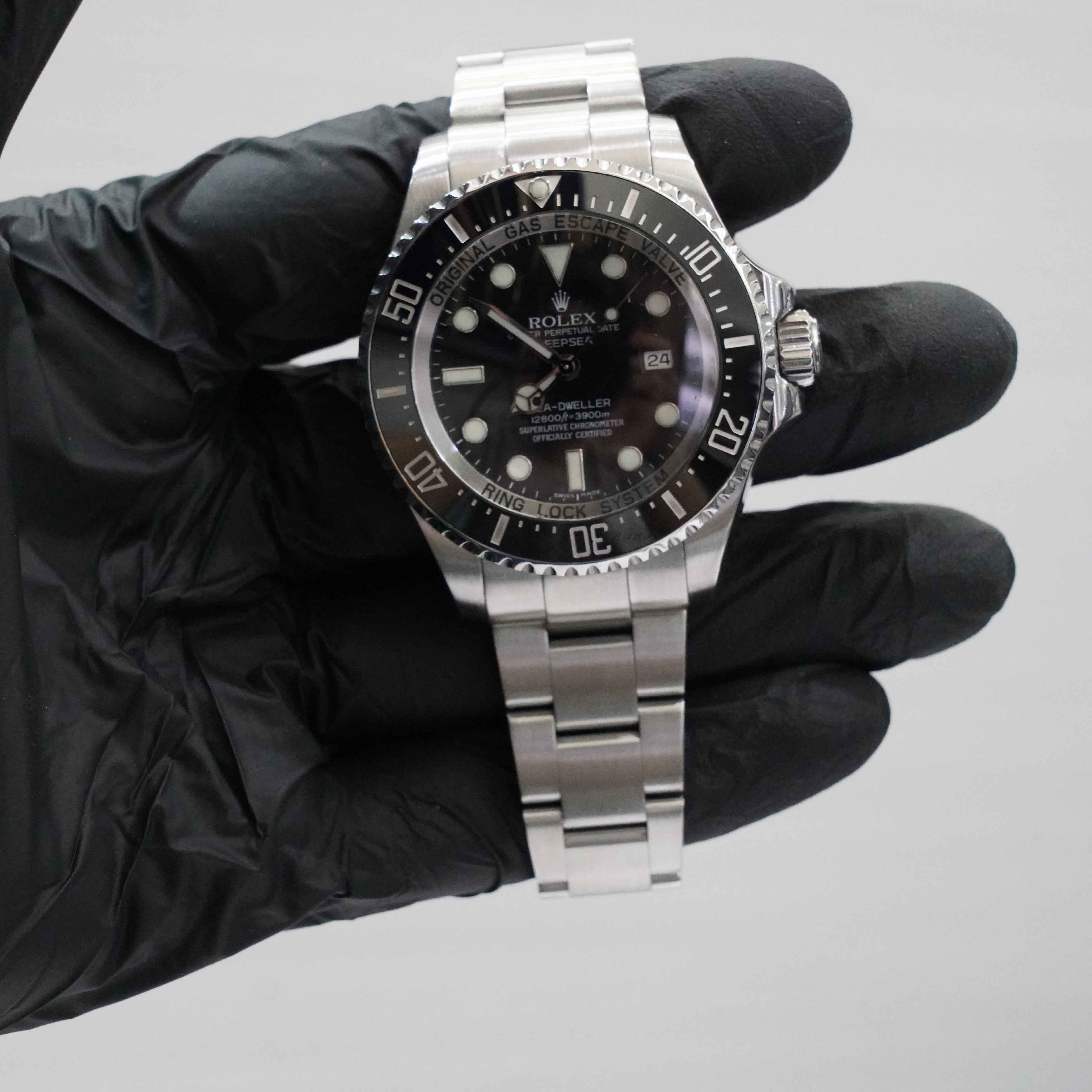 Rolex 44 mm Ceramic Deep Sea Dweller Stainless Steel Watch Ref 116660