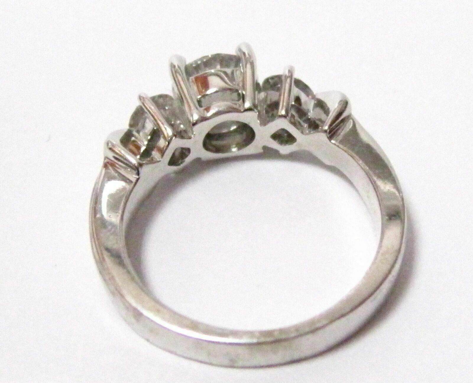 1.58 TCW 3 Stone Round Diamond Engagement/Anniversary Ring Size 6.5 14k Gold