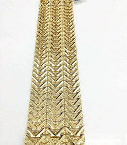 Vintage Dazzling 1970's Bracelet Solid 18K Gold 2.57 Ounces 2 Inch Width