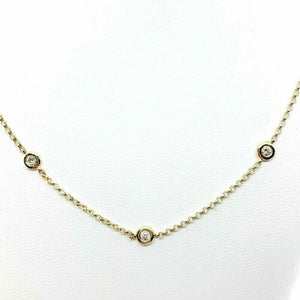 0.53 Carats t.w. Hand Assembled Diamond by The Yard Necklace Chain 14K Gold