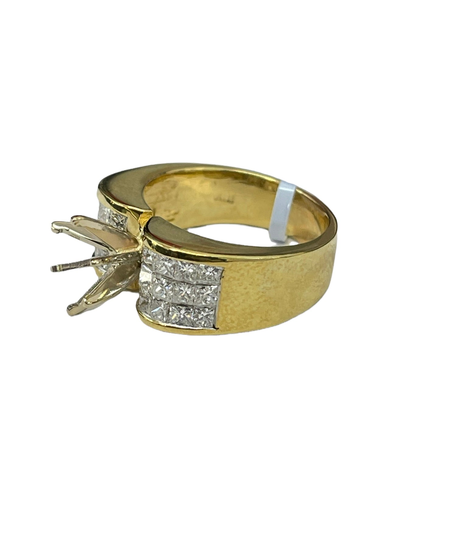 6 Prong Semi-Mounting Diamond Ring 18kt Yellow Gold