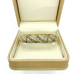 9.00 Carats t.w. Fancy Light Brown Diamond Tennis Bracelet Solid Yellow Gold