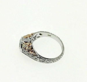 Antique Designed 1.55 Carats Old European Diamond Wedding Ring 1.25 Carat Center
