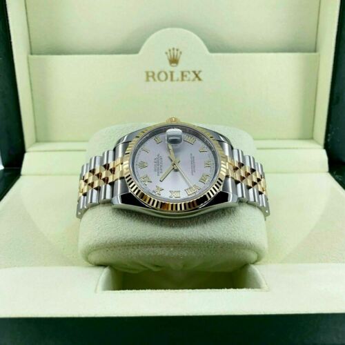 Rolex 36MM Datejust Watch 18K Yellow Gold Steel Ref 116233 Z Serial Box Papers