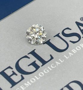 2.02 Carats H-SI3 Round Brilliants Diamond EGL-USA Certified FREE SETTING