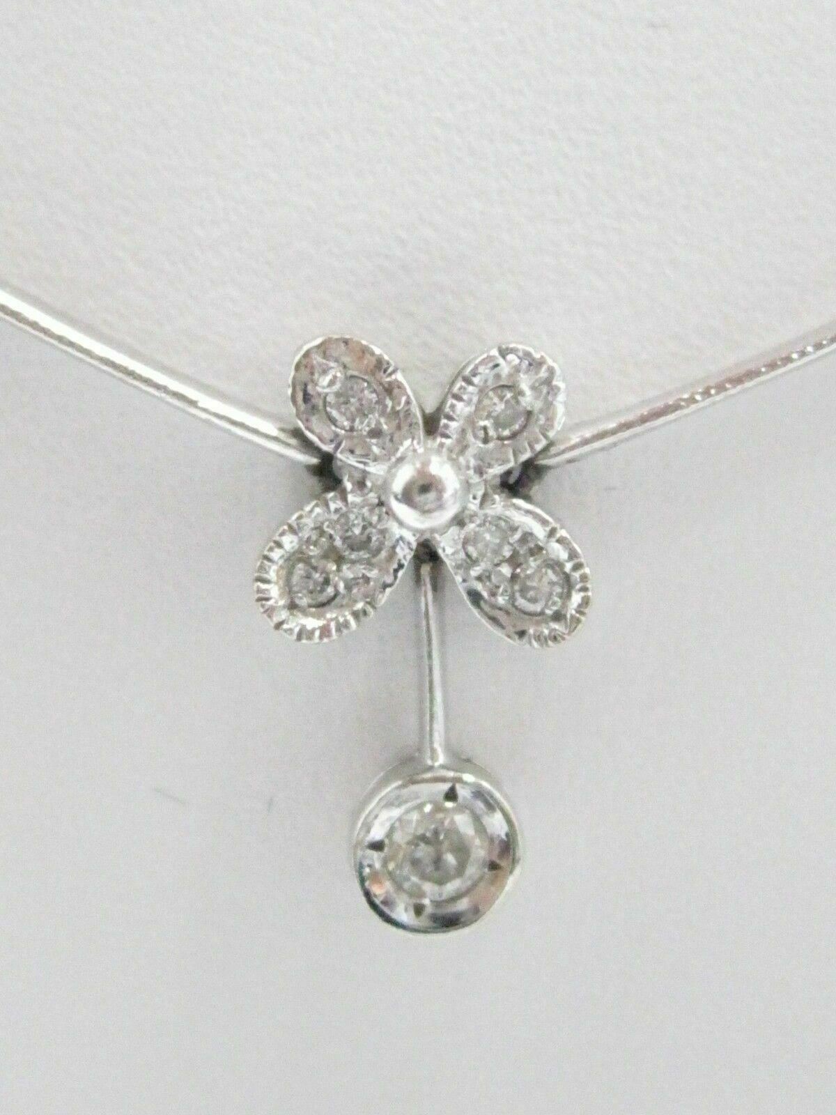 .85 TCW Round Brilliants Diamond Flower Pendant Necklace G SI1 14k White Gold