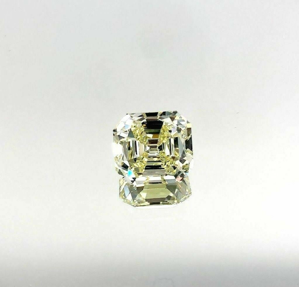 Loose GIA Diamond - 3.55 Carats Fancy Yellow GIA VS1 Squarish Emerald Cut