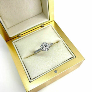 $19,600 Retail 2.06 Carats EGLUSA Round Diamond Solitaire Engagement Ring