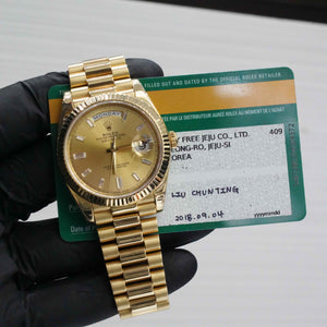 Rolex Day Date 40 mm President Watch Box and Card Ref 228238