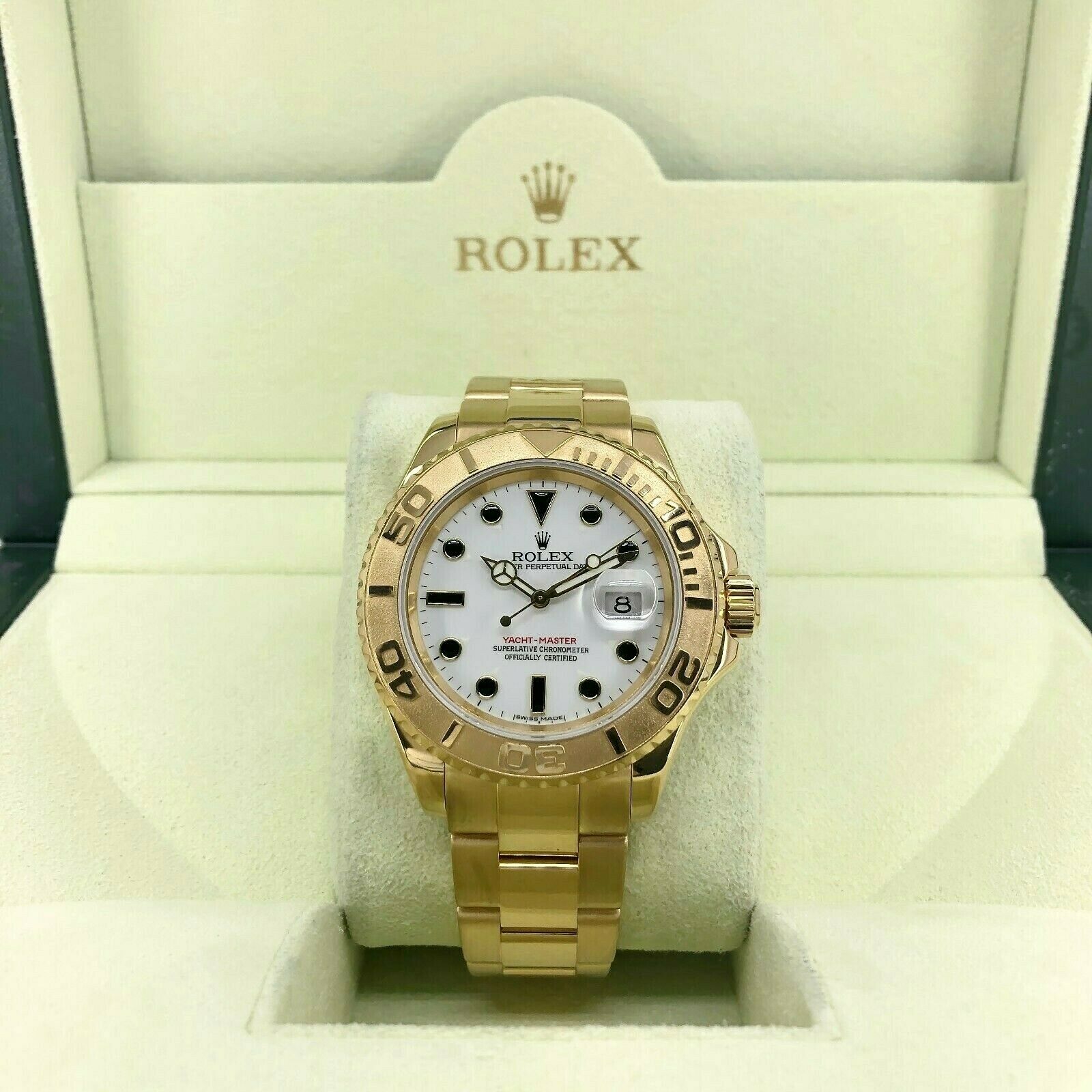 Rolex Yachtmaster 18K Yellow Gold Dial Watch