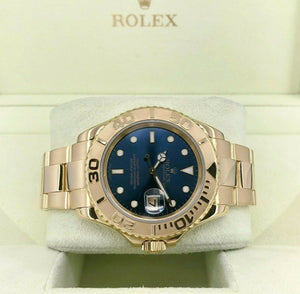 Rolex 40MM Mens Yacht-Master Solid 18K Yellow Gold Watch Ref # 16628 A Serial