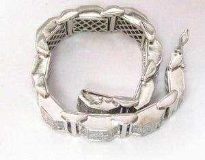 20.00Ct Men's Princess Cut Diamond Bracelet Invisible Set G-H VS2/SI1 14k W  Gold –