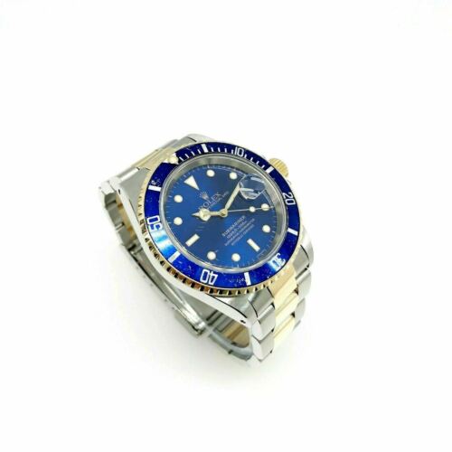 Rolex 40MM Submariner Date 18K Yellow Gold & Steel Watch Ref 16613 P Serial