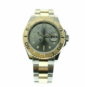 Rolex 40MM Mens Yacht-Master 18K Gold and Steel Watch Ref #16623 D Serial Papers