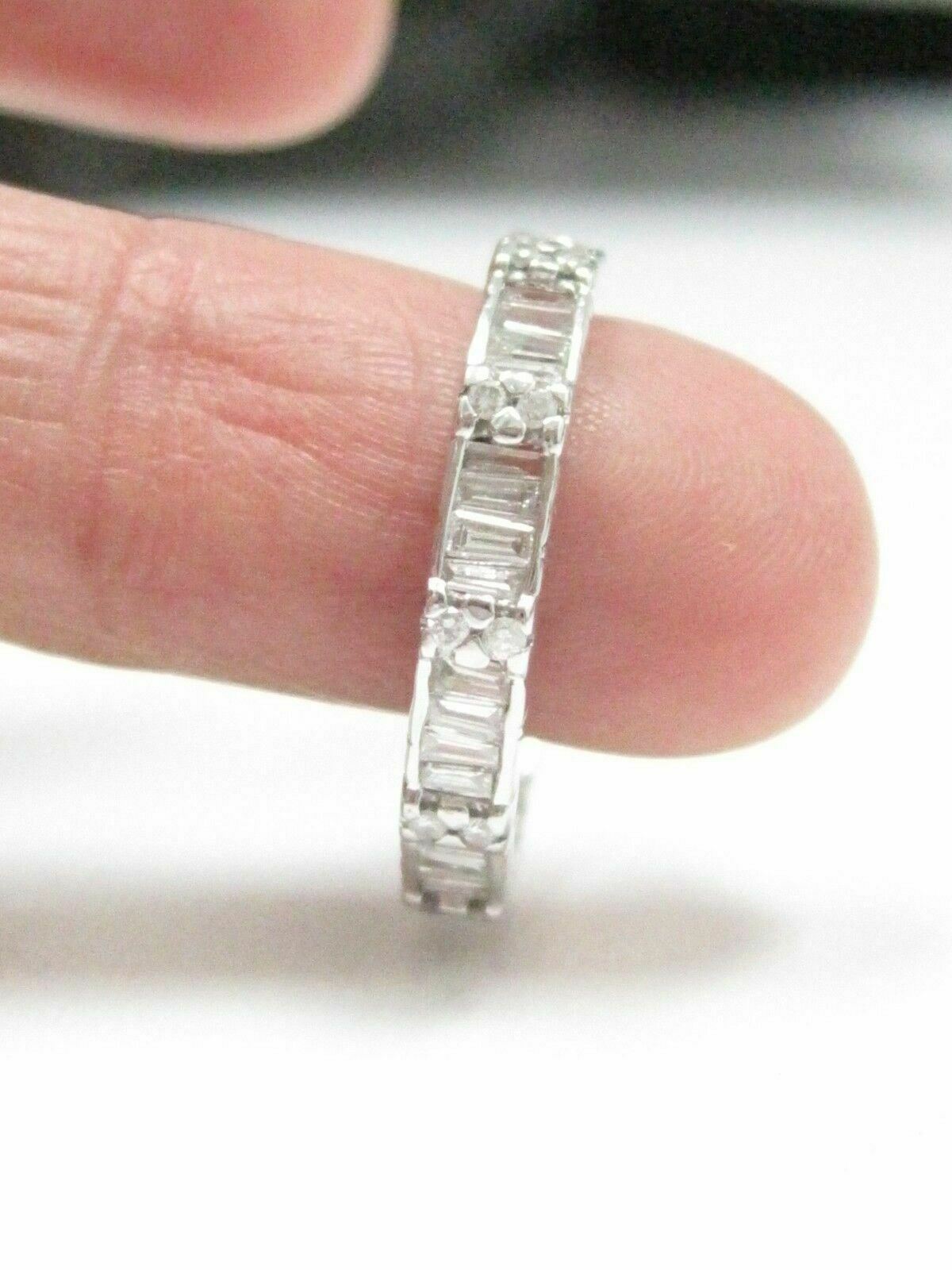 1.87 TCW Baguettes Cut Diamond Eternity Ring/Band G SI-1 Size 4.5 14k WG