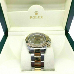 Rolex Daytona 40mm Cosmograph Watch 18K Gold/Stainless Ref 116523 F Serial