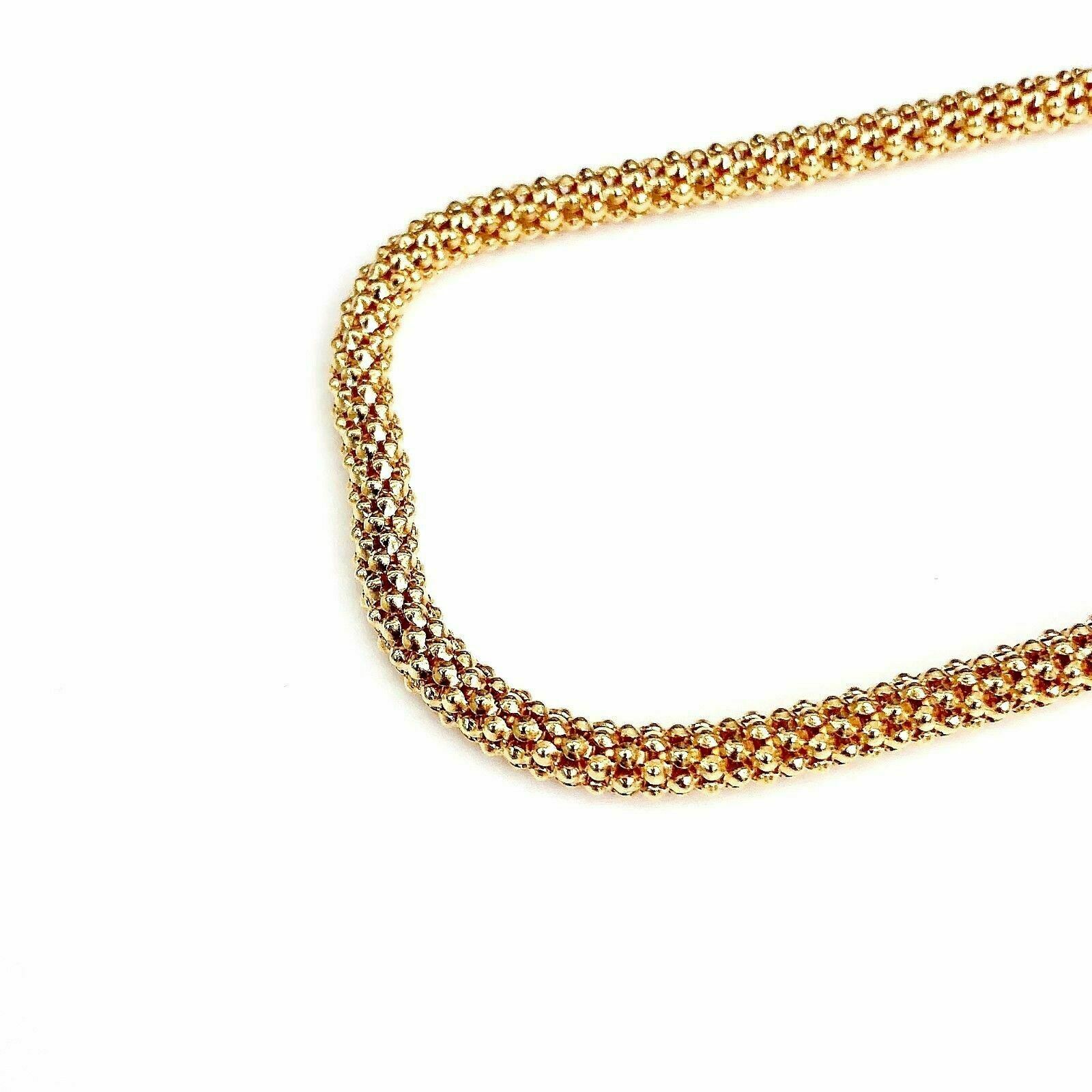 18K Rose Gold Diamond Cut Beaded Bracelet 4.50 MM Width 12.9 Grams