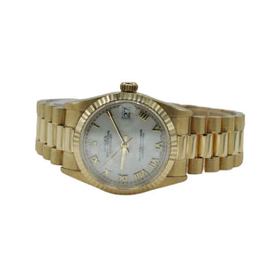 Rolex President Datejust 26MM 18 Karat Yellow Gold Watch 68278