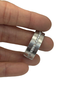 Round Brilliant Diamond Single Row Eternity Ring Size 13