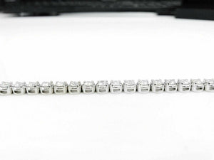 7.25 tcw Round Brilliant Diamond Tennis Bracelet in 14K White Gold
