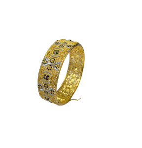 22kt Yellow Gold Indian Bracelet Bangle 19.5mm Wide