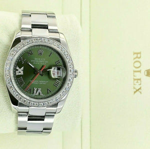 Rolex 36MM Turn-O-Graph Datejust Gold Steel and Diamond Watch Ref # 116264