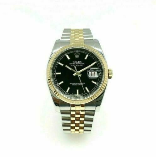 Rolex 36MM Datejust Watch 18K Yellow Gold Stainless Steel Ref 116233 V Serial