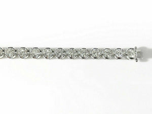 10.35 tcw Round Brilliant Diamond Tennis Bracelet in 18K White Gold